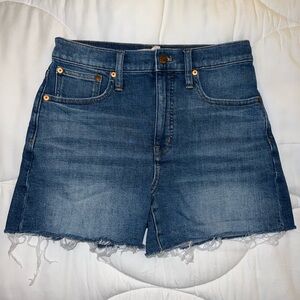 Madewell High Rise Denim Mid Length Jean Shorts Size 26
